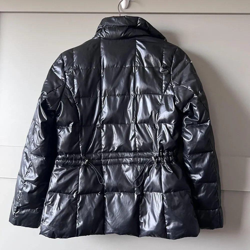Michael‎ Michael Kors Jacket Womens Petite Petite Black Puffer Quilted Down Coat